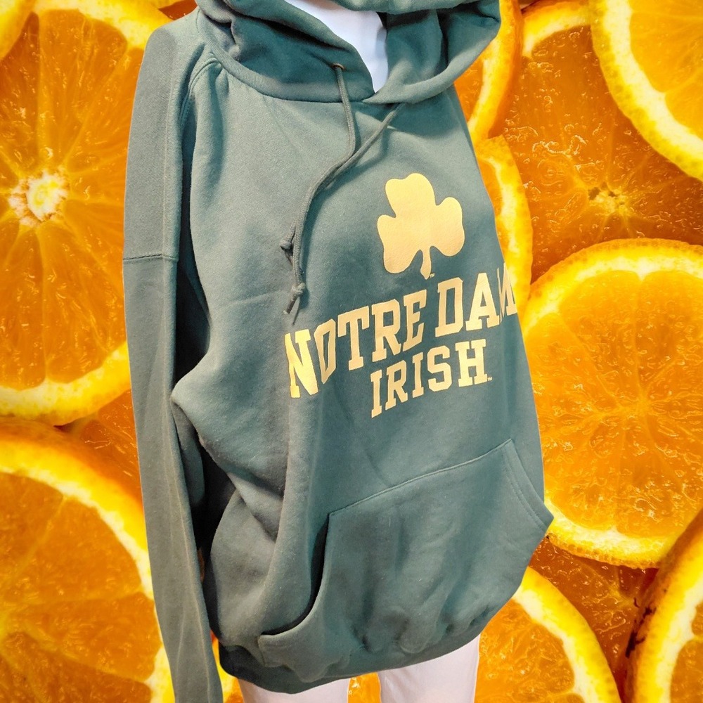 Notre Dame Fighting Irish Green Jansport Hoodie Sweatshirt‎ Pullover Size L